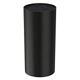 Vonsera Messerblock ohne Messer, Messerblock mit Borsten Herausnehmbarer, Messerhalter Universal für 8 Messer Aller Art, Schwarz