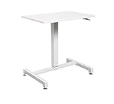 YULUKIA 100001 Air Lift Höhenverstellbarer Schreibtisch, Gaming Tisch, Workstation, White, 69cm( L) x 48cm(W)