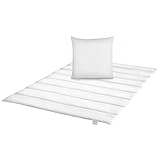 liebling Bettdecke im Set mit Kissen 135 x 200 + Kopfkissen 80 x 80 cm, dünne leichte Sommerdecke, Steppdecke aus 100% Mikrofaser, waschbar, Allergiker geeignet