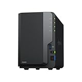 Synology DS223 2-Bay Diskstation NAS (Realtek RTD1619B Quad-Core 2GB Ram 1xRJ-45 1GbE LAN-Port) Bundle mit 2 x 4TB WD RED Plus HDD (WD40EFPX - 68C6CN0)