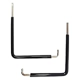 2 Stück gebogener 4-mm-Innensechskantschlüssel mit Schrumpffolie, Kugelspitze, Sechskantschlüssel, Inbusschlüssel, 4-mm-Inbusschlüssel für Heimwerker, professionelle Maschinenreparatur im Haushalt