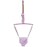 Springstuhl, Stoffhöhe, Indoor-Trainingsgerät für Babys von 6 bis 24 Monaten, Rosa, Blau, geeignet zum Aufhängen, 1,8 m Höhe, Rosa