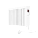 eVARMO Areo Direct Base 800 W Elektroheizung – Elektrische Flächenspeicherheizung mit Schamottkern – Digitale Thermostatsteuerung mit App – WLAN-fähiger Heizkörper zur Wandmontage