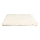 Bodhi Meditationsmatte ZABUTON | ECO Serie | Klassische Yoga Matte mit abnehmbarem Bezug aus 100% Bio-Baumwolle | Meditationsunterlage mit Reißverschluss | 80 x 80 x 5 cm | Natur