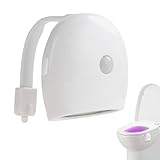 Kustimantu Nachtlicht für Toilette mit Bewegungsaktivierung | wasserdichtes Toilettenlicht, Zubehör und Haushaltsgeräte für Senioren, Gäste, Toilette im Freien