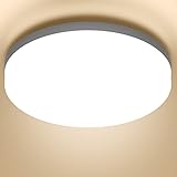 MGEELED Deckenlampe LED Deckenleuchte Flach 36W, 4000K, 4300LM Neutralweiß Rund Lampe IP44 Wasserfest Simple Modern Lampe Wohnzimmer für Küche Schlafzimmer Kellerlampe Badezimmer Flur, Ø23CM