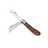 Qiwenr Okuliermesser, Veredelungsmesser mit 2 Klingen, Pfropfmesser aus Edelstahl, zum Pfropfen,Beschneiden, Reparieren von Unkrautbüschen,Garden Knife Multifunktionale Knospungs Messer