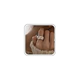 Aneneiceera Vintage Punk Silber Falten Ring - Breit, Einstellbar, Unregelmäßig, Statement Ring - Silber, Für Frauen