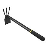 MERRYHAPY Robuste Gartenhacke aus Manganhaltigem Stahl Rostfrei Ergonomisch Vielseitig für Grabung Pflanzung Unkrautentfernung Leichtes Haushalts Gartengerät für Frauen und Hobbygärtner
