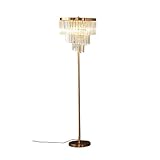 Moderne Eleganz Kristall Bodenleuchte , dreifarbige dimmbare Seite Stehlampe Stehleuchte Stehen Licht Leseleuchte für Büro Wohnzimmer Schlafzimmer