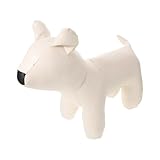 CIYODO Hunde Schaufensterpuppe aus Pu Leder 42 X 29 X 14,5cm Realistisches Hundemodell mit Stabilem Sockel Präsentationsständer für Haustierbekleidung im Geschäft