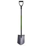 HYCHIKA Schaufel Garten Spaten, Schaufeln, Robuster Gartenspaten, Pflanzspaten, Hochwertiger Gehärteter Stahl, D-Griff, Ergonomischer Griff, Gartenwerkzeug Für Garten, Unkraut Jäten, Pflanzen