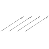 Decqerbe 4 Stück 50–100 cm ausziehbare Edelstahl-Angelbanksticks, verstellbar, für Karpfenangeln, Bankstock, Angelrutenablage