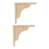 Ipetboom 2 Stück Dreieckige Wandregalhalter aus Holz Schwerlast Schweberegal Träger mit Vorgebohrten Löchern Stabile Regalwinkel für Wohnzimmer Schlafzimmer Dekorative Regalhalterung für