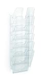 Durable Prospekthalter Wand (Flexiplus 6 Zeitschriftenhalter A4 Hochformat) 1 Set, transparent, 1700008401