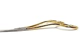Madeira Stickschere vergoldet (2-fach gebogen, 10 cm lang), Gold