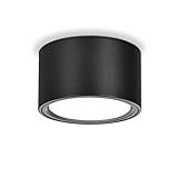 KYOTECH LED Aufbauspot - 4000K Deckenspots Schwarz Matt 6W 550LM GX53 LED Aufbaustrahler - Ø95x55mm Aufputz 230V Aufbauleuchte Deckenlampe Spots Deckenleuchte für Schlafzimmer Wohnzimmer