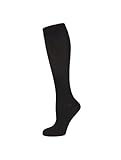 Nur Die Damen Bambus Besonders Weich & Atmungsaktiv Mit Komfortbund Hohe Socken Kniestrümpfe, Schwarz, 35-38 EU