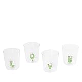 Generisch Gläser-Set Love, 4 Stück, Transparent