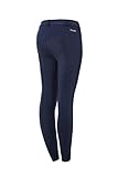 HORZE Kinder Reithose Active, Vollbesatz Reithose Mädchen mit Silikon, Blau, 150