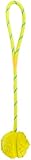 TRIXIE Ball am Seil aus Naturgummi - Schwimmt - für Tauziehen und Apportieren - ø 7 Ball - 35 cm Seil - lime - 33482