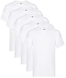 FRUIT OF THE LOOM Herren Original T. T-Shirt, weiß, L (5er...