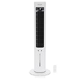 Brandson - Turmventilator mit Wasserkühlung 5 in 1 - Display - Preisträger 2025 - Verdunstungskühler - Luftkühler - Ventilator - mobile Klimaanlage ohne Abluftschlauch - leise - 3L Wassertank