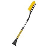 Schneebürste, Eiskratzer, ausziehbar, mit ergonomischem Griff | Bürste zum Reinigen von Schnee von Fenstern | für Winter, Dach, Motorhaube, Limousine, SUV, Lieferwagen