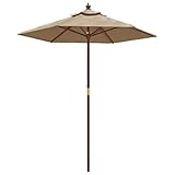 Frdhee Sonnenschirm für Stuhl,Sonnenschirm mit Holzmast Taupe 196x231 cm für Terrasse, Hinterhof, Rasen, Garten