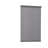 Sekey Verdunklungsrollo ohne Bohren Klemmfix 80 cm breit, Vliesstoff Seitenzugrollo Hitzeschutz Sichtschutz und Sonnenschutz Wandmontage Deckenmontage Klemmrollo, 80 x 130 cm, Grau Vliesstoff