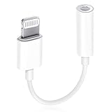 Kopfhörer Adapter für iPhone [Apple MFi Zertifiziert] Lightning auf 3.5mm Kopfhörer Adapter Aux Adapter Klinke Audio Kabel Konverter Kompatibel mit für iPhone 14/13/12/11 Pro/X/XS Max/XR/8/7