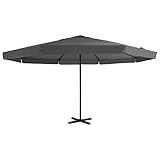 vidaXL Sonnenschirm 500cm Anthrazit Ampelschirm Marktschirm Gartenschirm