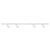BRILONER - Schienensystem Rail Starterset, 4x GU10 Spots schwenkbar, erweiterbar, Lichtschienensystem Decke, Strahler Schiene, Deckenlampe, Deckenleuchte, Spotlight, 1,5 m, Weiß
