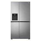 LG GSJV51PZTE | Klasse E | 635 L, Side-by-Side Kühlschrank mit Eis-, Crushed Ice und Wasserspender | interner Wassertank | Total No Frost | LINEARCooling | DoorCooling+ | Platinum Silver