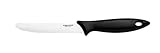 Fiskars Tomatenmesser, Essential, Gesamtlänge: 23 cm, Edelstahl / PP-Kunststoff, Schwarz, 1065569