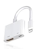 Apple Lightning auf HDMI Digital AV Adapter für iPhone [MFi-Zertifiziert] 1080P HDMI Adapter Video & Audio Sync Bildschirm HDMI Kabel Connector to TV/HDTV/Monitor Kompatibel mit iPhone 14/13/12/11/XR