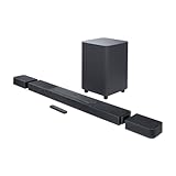 JBL Bar 1300 – Kompakte 11.1.4-Kanal-Soundbar für Heimkino Sound-System – Mit abnehmbaren Surround-Lautsprechern, MultiBeamTM und Dolby Atmos Surround Sound – Schwarz