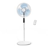 Rowenta VU4440 Essential+ Standventilator | 3 Geschwindigkeitsstufen | Timer-Funktion | Verstellbarer Neigungswinkel | 39 Watt, 54 dB(A) | 100% Kupfermotor | inkl. Fernbedienung | Sehr kompakt | Weiß