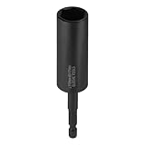 HARFINGTON Steckschlüssel-Bohrer, 17 mm, metrischer tiefer Stecknuss, 1/4-Zoll-Sechskantschaft, 110 mm, extra lange 6-Punkt-Stecknüsse, Schnellwechsel, CR-V-Stahl-Bolzen-Setter für Bohrschrauber