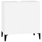 Helloshop26 Waschbeckenunterschrank 58 x 33 x 60 cm Holz Technik Weiß 02_0006806