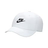 Nike FB5063-100 K NK Club Cap US CB FUT WSH Hat Unisex White/Black Größe 1SIZE