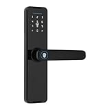 Türschloss Fingerabdruck, Smart Türschloss Unterstützung der APP-Fernbedienung, Intelligentes Schloss Fingerabdruck/Schlüssel/Swipe Karte/Passwort Entsperrung, Smart Lock für Türdicke 30-50mm