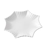 ULTECHNOVO 1 Stück Seesternschüsselplatte Kuchenplatte Weiß Teller Gericht Schüsseln Pasta Keramik -Snackplatte Servierplatten aus Keramik servierplatte aus keramik Keramikschale Nudelschale