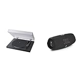 Sony PS-LX310BT Bluetooth Plattenspieler Phono Vorverstärker & JBL Charge 5 Bluetooth-Lautsprecher in Schwarz – Wasserfeste, Portable Boombox mit integrierter Powerbank