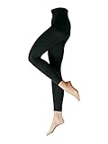 Nur Die Leggings 80 DEN Strumpfhose ohne Fuß Blickdicht warm extra breiter Komfortbund Damen, schwarz, XL