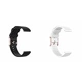 KAREN66 2 Stück Armband Kompatibel mit Polar Ignite/Unite Armband - Sport Silikon Uhrenarmband Replacement Wechselarmband Ersatzarmband für Polar Ignite/Unite Smartwatch (Schwarz + Weiß)