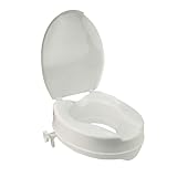Stock-Fachmann® Toilettensitzerhöhung Toilettenaufsatz WC Aufsatz Erhöhung Mit Hygiene-Ausschnitt Weiß Mit 4-fach Verschraubtem Deckel