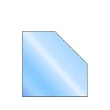 LANZZAS Bodenplatte Fünfeck - 1250 x 1250 mm - Glasplatte | Funkenschutzplatte aus Glas