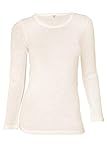 Dilling Merino Langarmshirt für Damen - Extra Feine Unterwäsche aus 100% Bio Merinowolle Natur 38