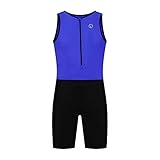 Rogelli Herren Triathlonanzug Florida, Blau (Black/Blue), XXL